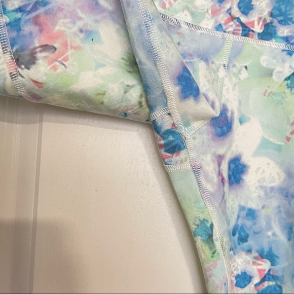 Alo Yoga Alo Runway Yoga Leggings Floral Glo/Ombre Blue Mesh S Small - Picture 4 of 9